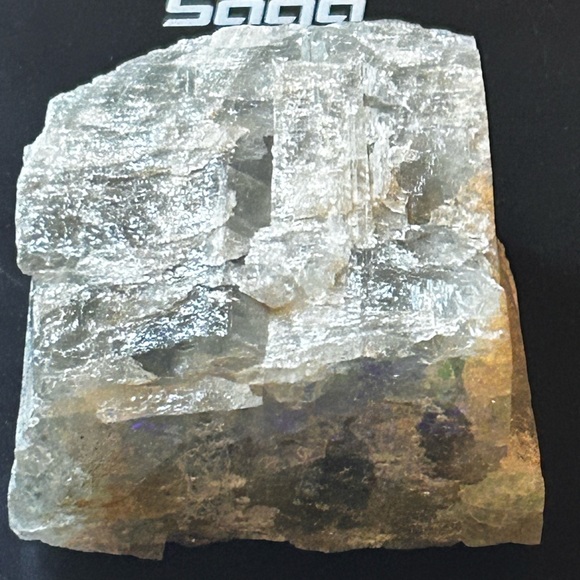 Natural Raw Crystal Stone Black and Blue Aquamarine From Brazil 575g Big Chunk - Picture 6 of 9